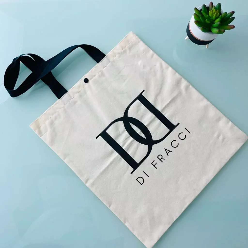 Sacola de algodão com alça preta minas atelie